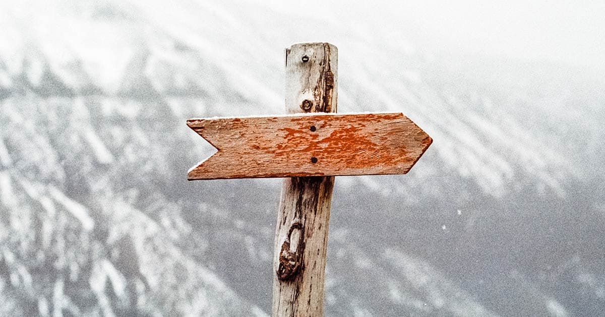 An arrow sign representing a redirect