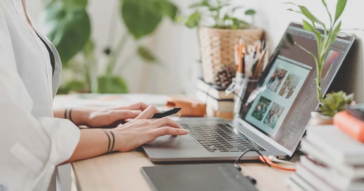 content editor optimizing the images on her website