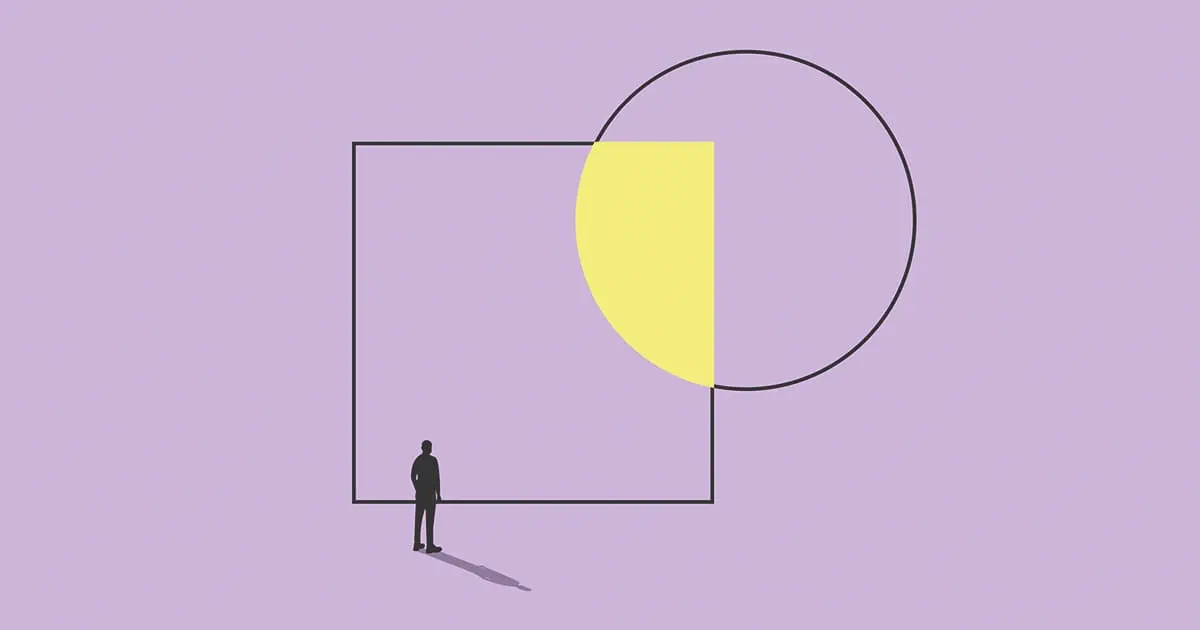 Man standing looking at collaboration