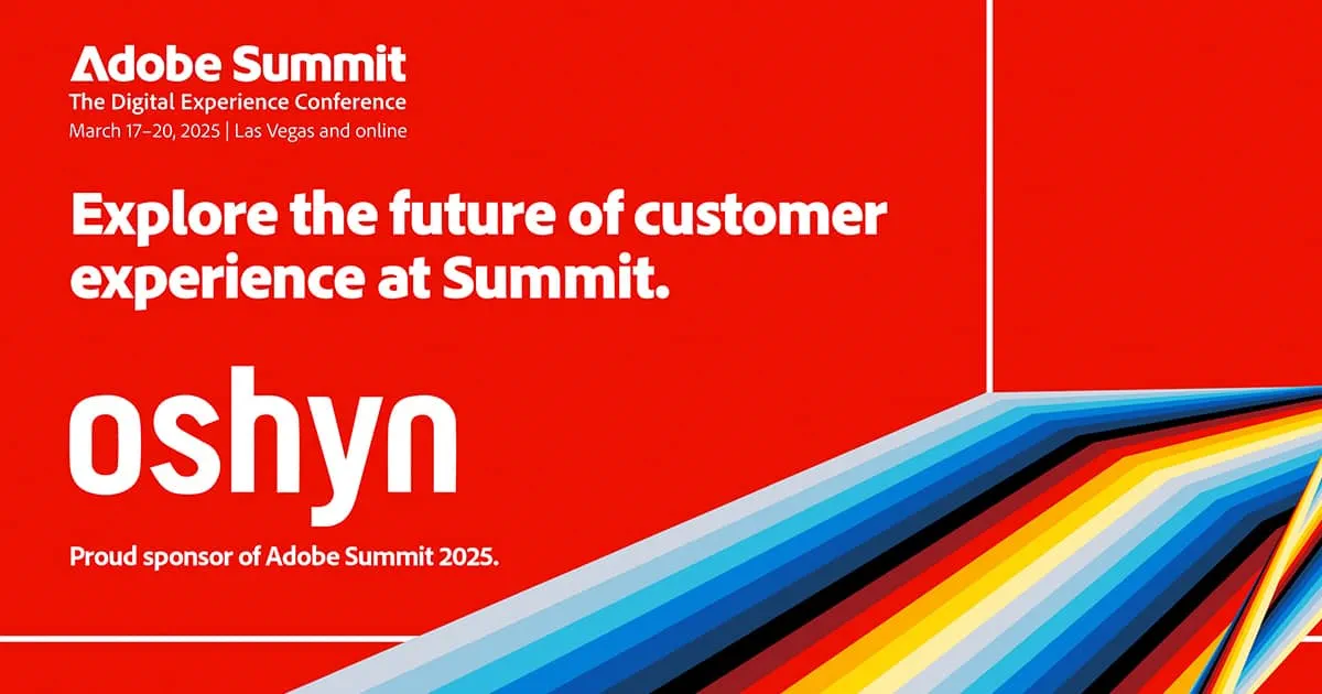 Adobe Summit 2025 Oshyn sponsor graphic