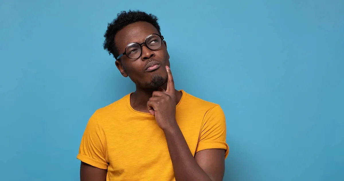 Man thinking about testing his website