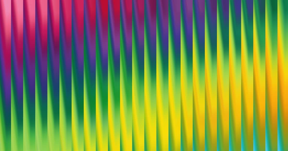 Vibrant striped pattern composed of vertical lines with a spectrum of colors