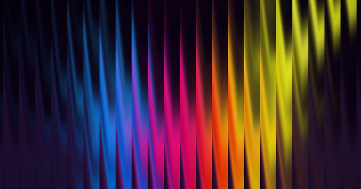 Vibrant striped pattern composed of vertical lines with a spectrum of colors