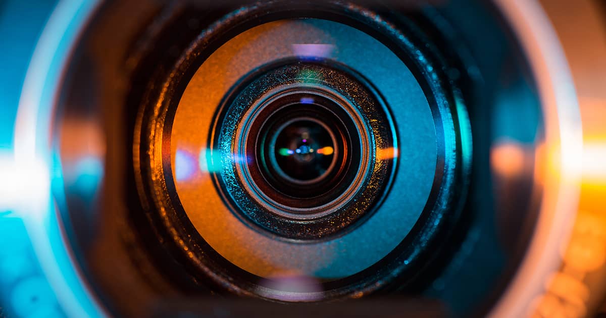 Camara lens close up