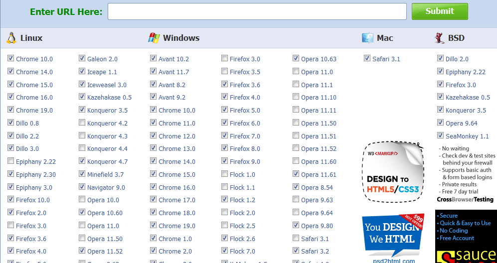 Browser Shots
