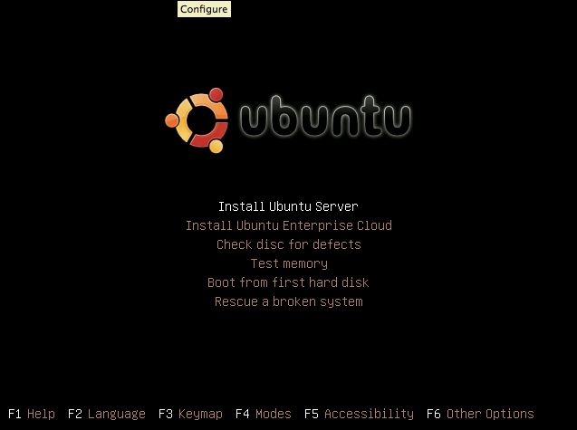 Configure Ubuntu installation