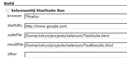 SeleniumHQ htmlSuite Run