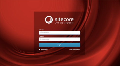 Sitecore 8 login screenshot